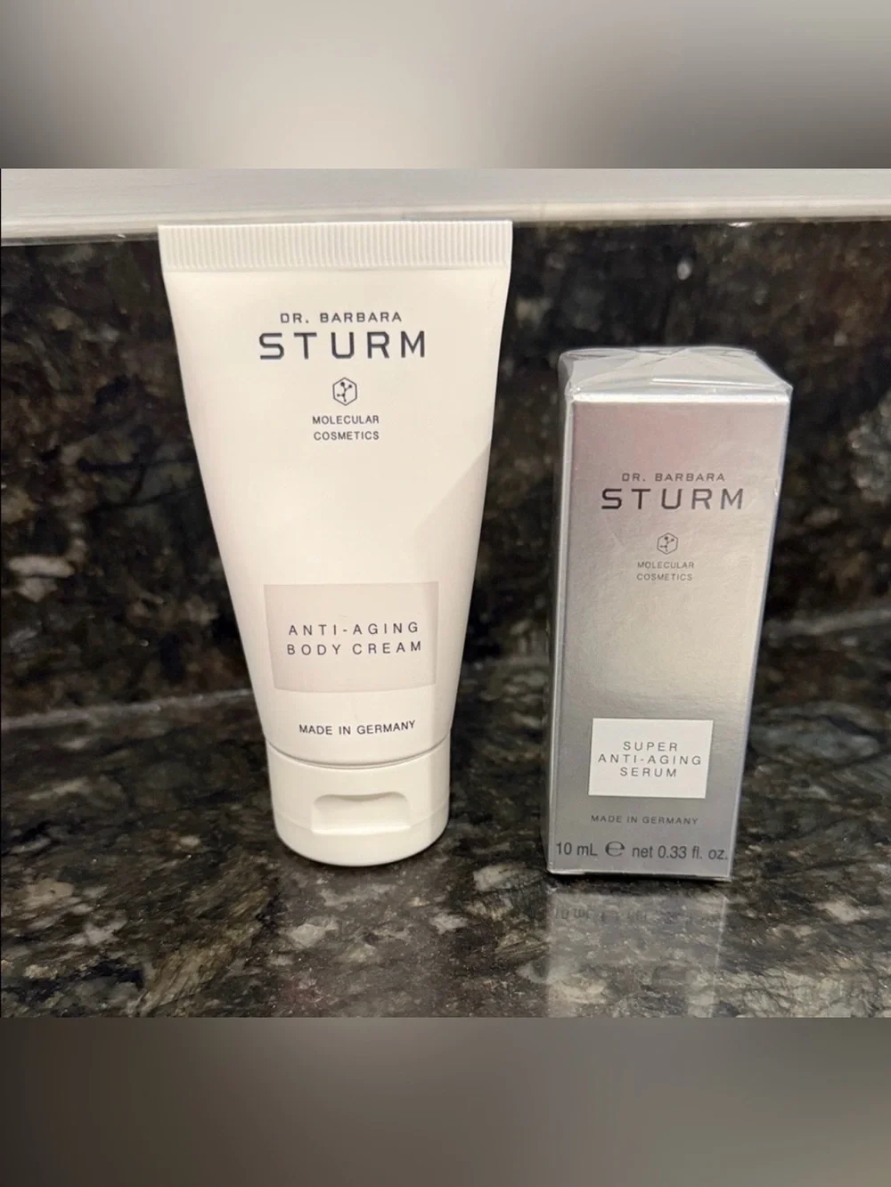 Dr. Barbara Sturm White and Silver Anti-Aging Cream & Serum Duo